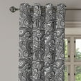 thumbnail image 2 of Ambesonne East Grommet Curtain, Lace Like Traditional, 50" x 120", White and Charcoal Grey, 2 of 6