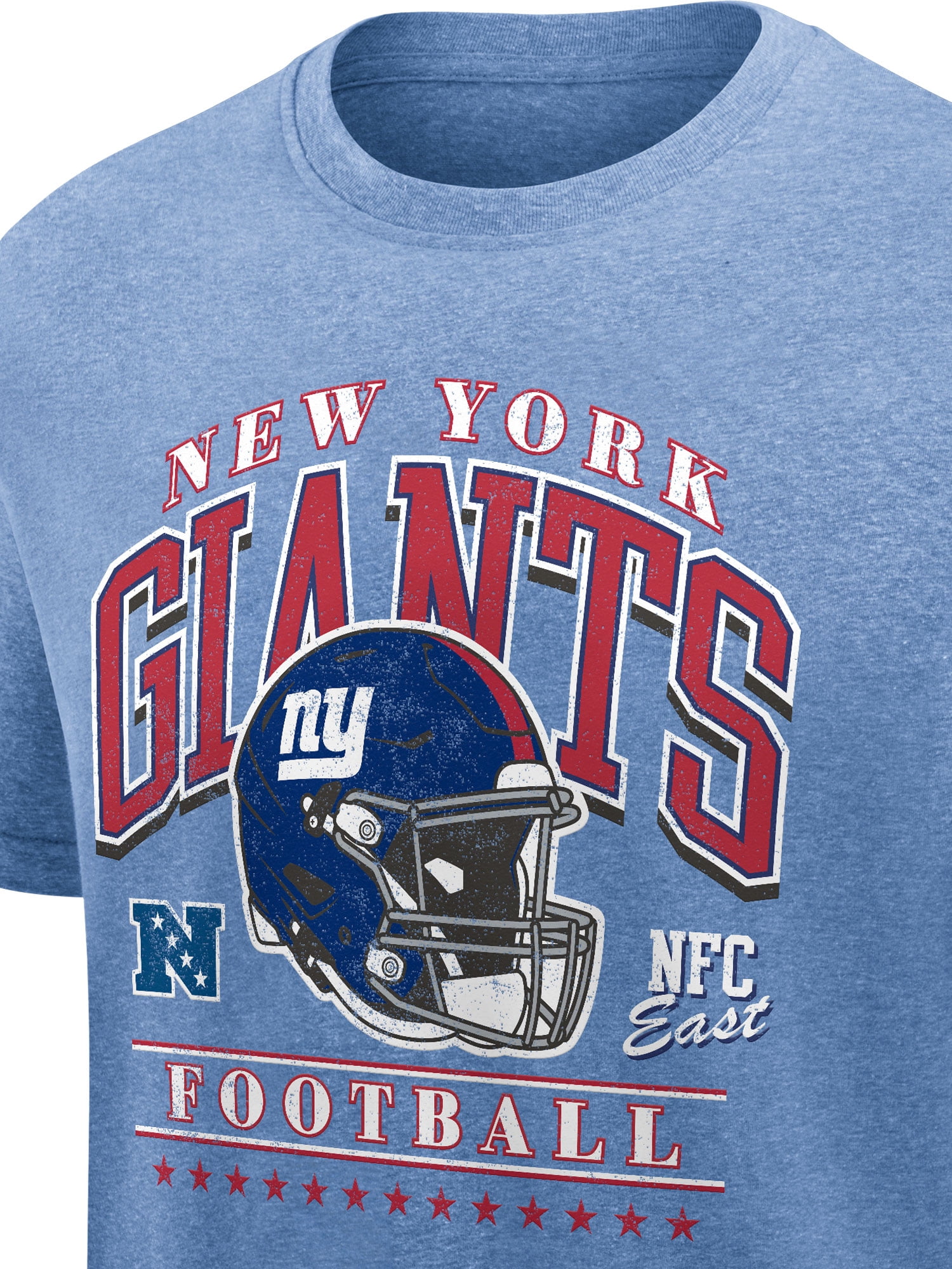 NFL New York Giants Men's Synthetic Blue Heather Short Sleeve T-Shirt