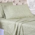 thumbnail image 3 of Cotton Rich 600 Thread Count Twin XL Sheet Set Italian Paisley, Sage, 3 of 7