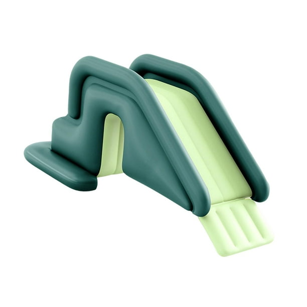 Tobogán acuático inflable para natación, resistente para niños, portátil, práctico y versátil de PVC. Verde