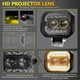 thumbnail image 4 of Trajes de faros de coche Barra de luz LED, 2 piezas 120 W 18000 LM luces de conducción superbrillantes luces antiniebla impermeables cápsulas LED cuadradas con luz ámbar DRL para coche motocicleta SUV, 4 of 8