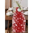 thumbnail image 2 of Table Runners 120 Inches Long Dress Scarves, Red Snowflake Christmas Farmhouse Coffee/Dining/Kitchen Table Runner for Living Room, Winter Xmas Star Snowflake 13x120 Inch, 2 of 7