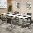thumbnail image 6 of Tribesigns 8FT Rectangle Conference Table, 94.5 inches Wood Metal Meeting Table, White, 6 of 6