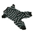 thumbnail image 2 of Pyjama de Chien Rayé, Mignon à la Mode à la Mode Abdomen Ouverture Conception Combinaison pour Animaux de Compagnie Extensible Chaud pour les Vacances pour Voyage S, M, L, XL, 2 of 8