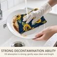 thumbnail image 7 of 4 Pcs Funny Kitchen Towels,Blue Sunflower Leaf Pattern Microfiber Dish Towels,Kitchen Tea Towels,Kitchen Towel Set (18" X 26"), 7 of 7