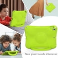 thumbnail image 4 of Allytechgroup iPad 9.7" 5th 6th Gen Case, iPad Air 1 2 Case, Kids Friendly Shockproof EVA Rubber Hand Stand Cute Football Design Bumper Lightweight Case Cover for Apple iPad 2017/2018, Grassgreen, 4 of 5