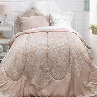 The Complete Campus Pak, Parker Pink 24-Piece Bedding Comforter Set, Twin XL, including BONUS Mattress Topper, 2 Pillows, Storage Set and 100% Cotton Towel Set by OCM