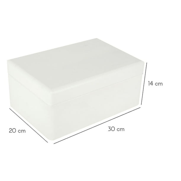 Large White Wooden Box With Lid