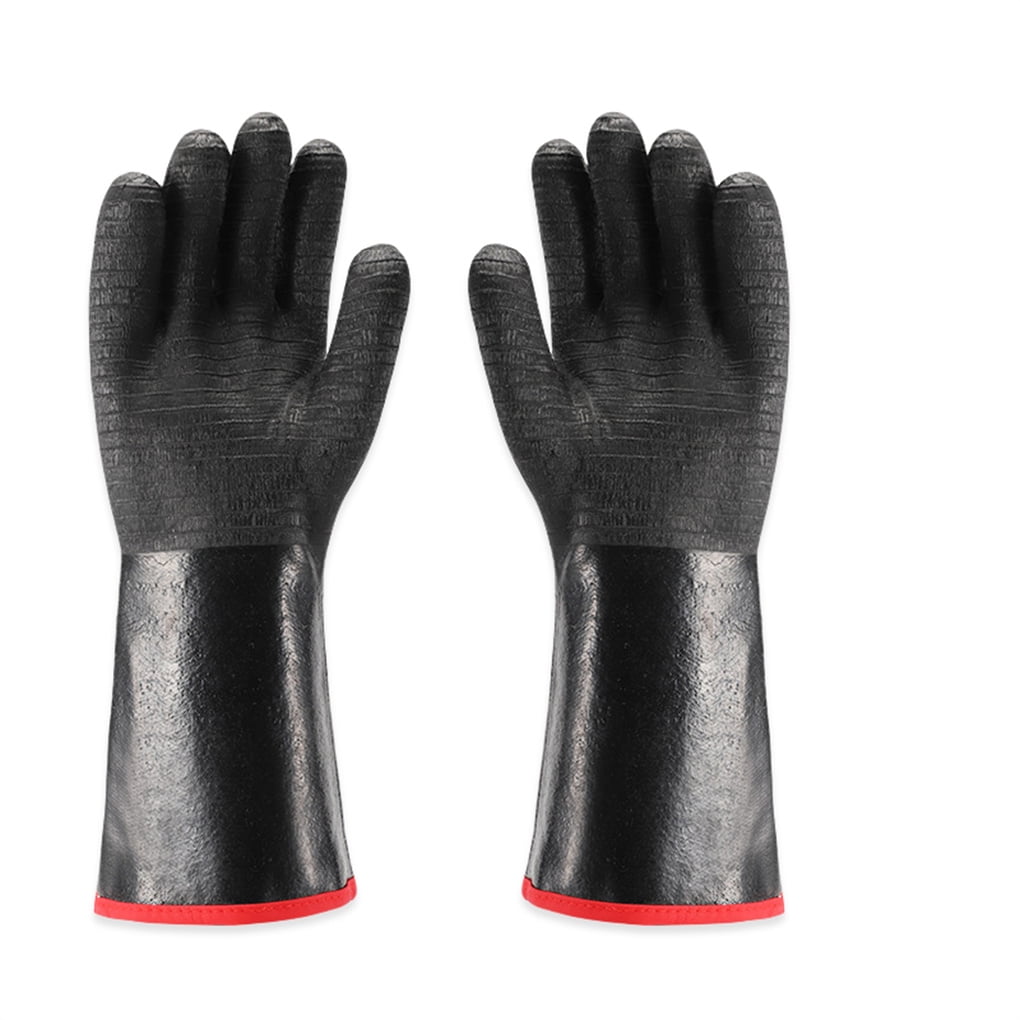 Tssuoun 1 Pair Neoprene Rubber Oven Mitts Chicken Meat Resistant Gloves