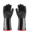 thumbnail image 3 of Neopreno de goma Mits Mitts Carne de pollo Guantes resistentes al calor Restaurante Hogar Panadería Aislamiento térmico Tostado de 14 pulgadas Tipo fino 1 Par. Inevent HA010964-01, 3 of 7