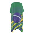 thumbnail image 2 of HELLHERO Polyester Bathing Suit Cover Up for Resort Breathable Free Size Long Kimono Swimsuit Cover Up Brazil Flag Design, 2 of 6