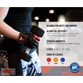 thumbnail image 3 of MRX Leather Weight Lifting Gym Gloves Cross Power lifting Fitness Exercise Bodybuilding Workout With Free Bar Strap Black,Red(X-Large), 3 of 7