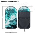 thumbnail image 7 of Uourmeti Terry Cloth Car Seat Towel Cover, Compatible with Truck Seat Sedan, Microfiber Non Slip Car Seat Cover for Cars Drivers, Teal Marble Fluid, 7 of 7