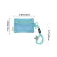 thumbnail image 4 of Viflosae Toiletry Bags Toiletry Bag for Women Mesh Zipper Pouch with Lanyard Portable Mini Storage Bag Lightweight Polyester Mesh Pouch for Cosmetics Cards Keys Headphones 3 Colors Available, 4 of 7
