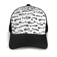thumbnail image 3 of Yiaed Fish Bones Print Baseball Cap Dad Hat Polo Style Plain Blank Adjustable Size, 3 of 5