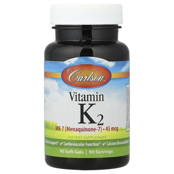 Carlson Laboratories Vitamin K2: MK7 (Menaquinone) 45mcg 90 Softgel