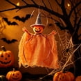 thumbnail image 4 of Halloween Hanging Ornament, Witch Pumpkin Black Cat Tattered Cloth Pendant, 23cm Vintage Style Fabric Decor for Tree Door Window Home Bar Holiday Party Arrangement, 4 of 7