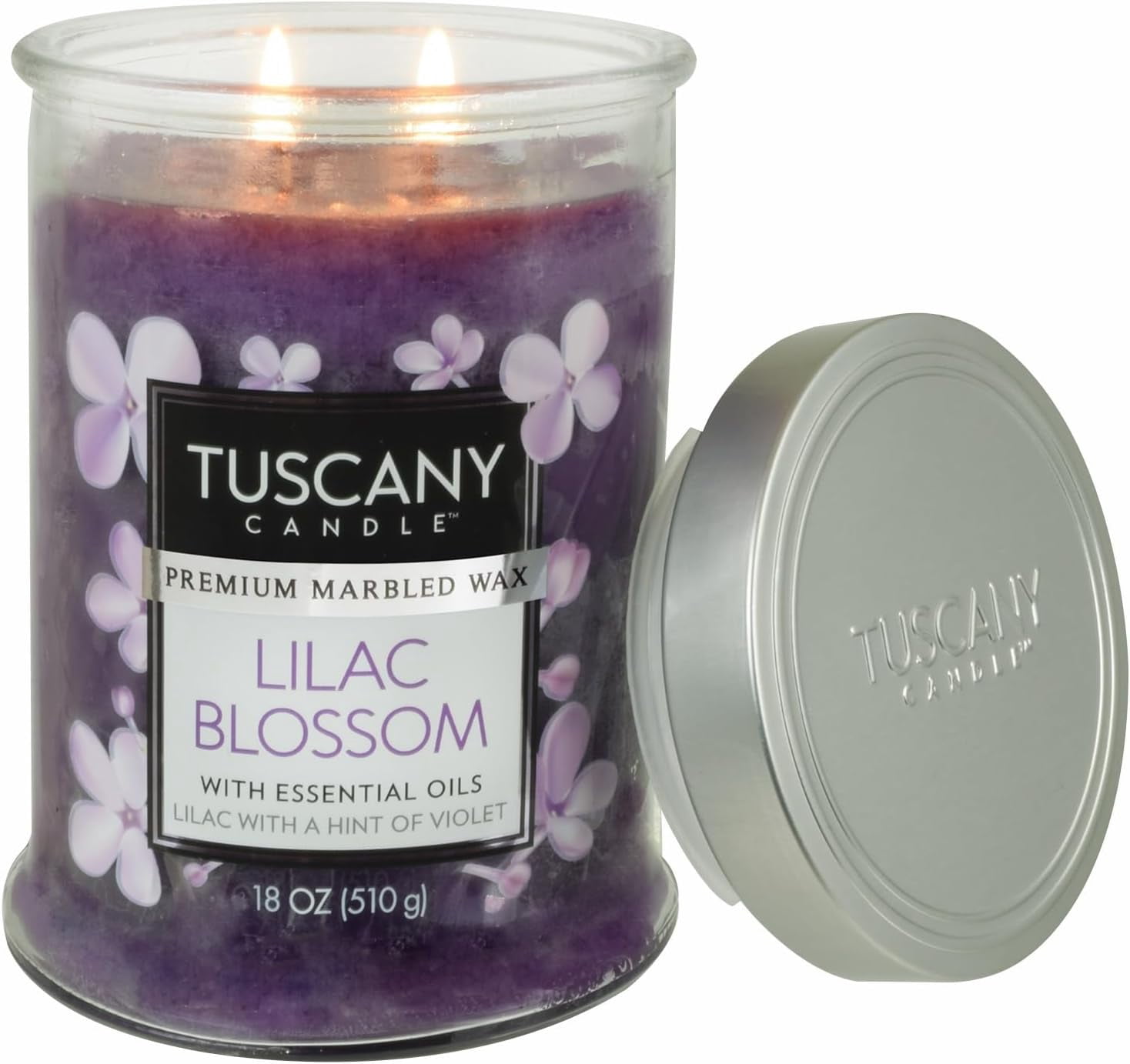 Lilac Blossom Long-Lasting Scented Jar Candle (18 oz)