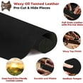 thumbnail image 3 of European Leather Work Oil Tanned Leather 5-6 OZ 2-2.4mm Pre-Cut Size: 10-12 SQ FT  Black Color  Full Grain Cowhide Handmade Waxy Finish Leather for DIY, Crafts, Sheaths, Sewing, Workshop, 3 of 8