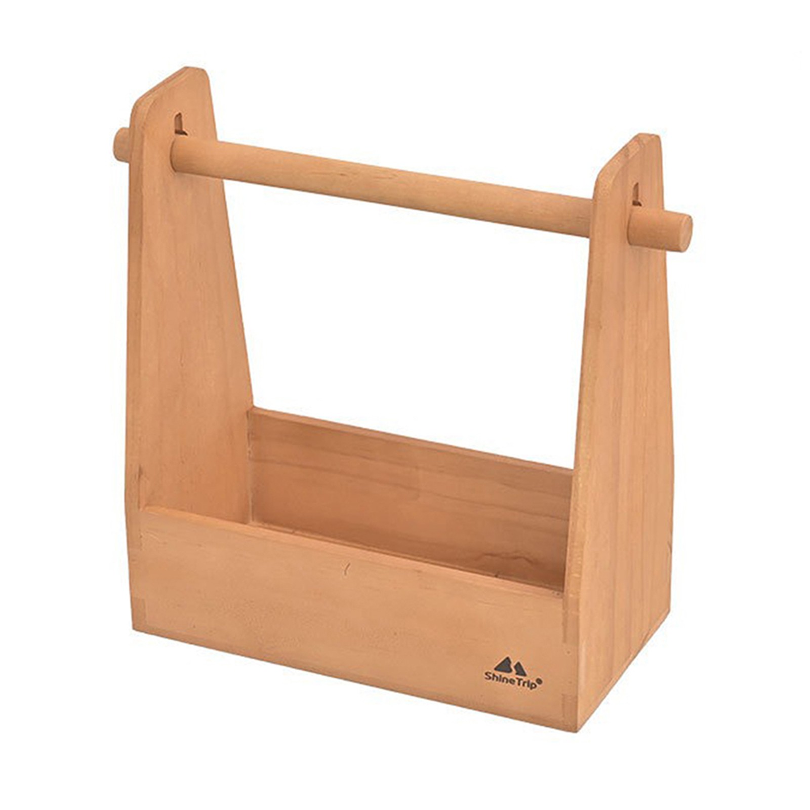 Outdoor Storage Basket with Handle Picnic Wooden Seasoning Storage Box