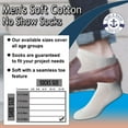 thumbnail image 3 of SOCKS'NBULK Mens Cotton No Show Socks, Soft Sports Socks In Bulk, King Size 13-16 (White, 24), 3 of 6