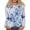 Blue, variant on Womens 2026 Summer Tops Long Sleeve Floral Print Y2K Tees Crew Neck Lightweight Casual Going Out T Shirts