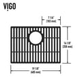 thumbnail image 4 of VIGO 19 in. Silicone Kitchen Sink Protective Bottom Grid For Single Basin Sink in Matte Black, 4 of 6