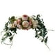 thumbnail image 1 of Guirnalda de flores artificiales para colgar en la puerta de casa, decoración floral, adorno de flores de boda falso, rosa champán Scienceny HA8791-03B, 1 of 6