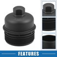 thumbnail image 3 of Unique Bargains Engine Oil Filter Housing Cover Cap 26351-3C250 for Kia Sedona 3.8L 2009-2010 Plastic Black, 3 of 6