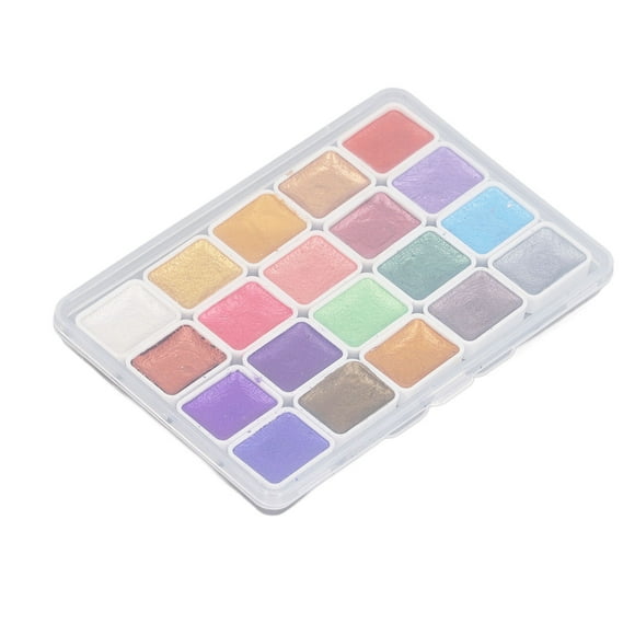 Ensemble de Peinture Aquarelle Pailletée, Fournitures de Dessin Ensemble de Peintures Aquarelles Métalliques Scintillantes, Peinture Colorée Aquarelle Métallique Nacrée pour Effet d'Illumination Scintillant