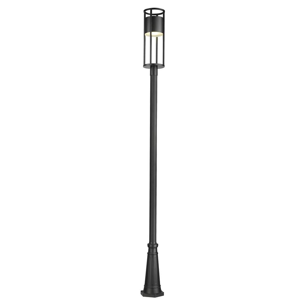 11W 1 Led Outdoor Post Mount Light In Modern Style-121.75 Inches Tall And 10 Inches Wide Z-Lite 517Phb-519P-Bk-Led