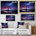 thumbnail image 4 of Designart "Aurora Borealis Fantasy Blue and Pink Tree I" Landscapes Framed Wall Art Decor - Country Blue Tree Hallway Framed Wall Art Decor, 4 of 6