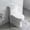 White, variant on Liberty 12 in. Rough In 1-Piece 1.1/1.6 GPF Dual Flush Round Toilet in Matte Black, Black Button and Seat Included
