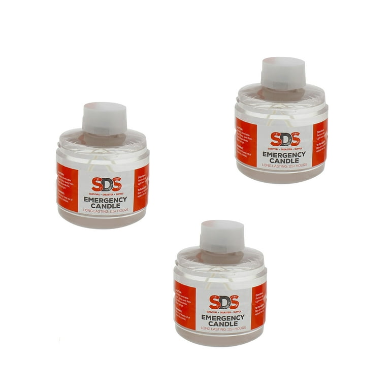 SDS | Survival Candles Long Burning Candles for Emergency Candle 115 Hours 3pk, Size: 3 Pack, White