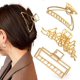 thumbnail image 1 of Paquete de 3 pinzas para el pelo grandes CHAO Aleación de metal dorado para mujeres y niñas, 1 of 5