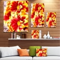 thumbnail image 3 of Red Yellow Flower Background Photo - Large Floral Canvas Artwork, 3 of 4