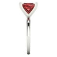 thumbnail image 3 of Clara Pucci 14K White Gold 3ct Garnet Solitaire Ring for Women, 3 of 8