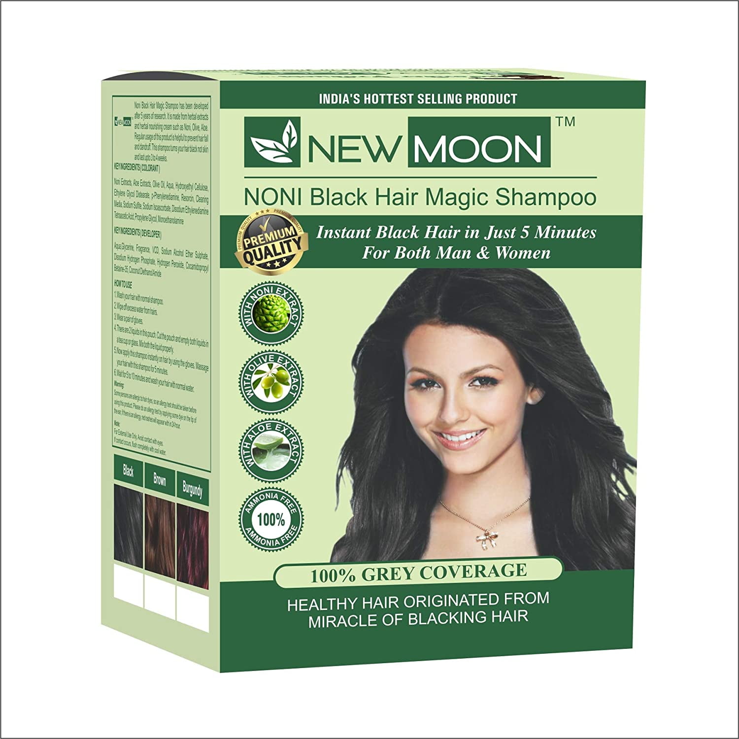New Moon Noni Black Hair Magic Shampoo (15 ml X 20 Sachets) New Moon Noni Black Hair Magic Shampoo (15 ml X 20 Sachets)
