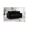 thumbnail image 6 of Meridian Furniture Naomi Contemporary Velvet Loveseat in Black, 6 of 7