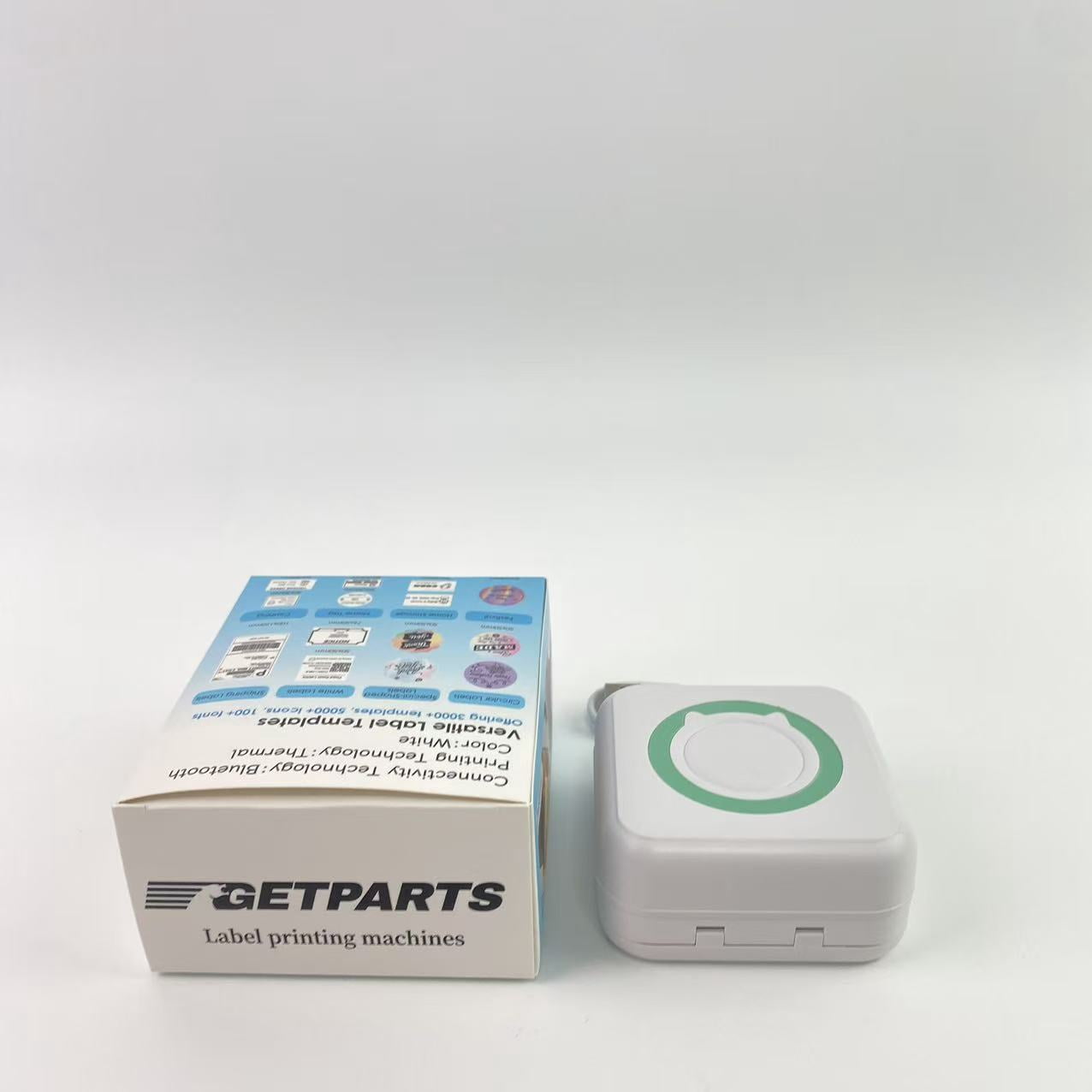 GETPARTS Label printing machines,Label Maker Machine with Tape, Portable Bluetooth Label Printer Sticker Maker Machine