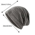 thumbnail image 2 of Holzkary Beanie for Men Women Uni Knit Cuffed Plain Winter Beanies Hats Skull Cap Women's Spring and Autumn Thin Stripe Breathable Solid Color Pullover Hat Grey One Size, 2 of 2