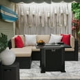 thumbnail image 4 of Devoko 6 Pieces Fire Pit Seating, Outdoor Sectional Rattan Sofa Set with 40000 BTU Propane Fire Pit Table, 4 of 8