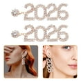 thumbnail image 6 of Raindrops Golden Rhinestone Earrings 2026 for Festive Holiday Events, 6 of 7