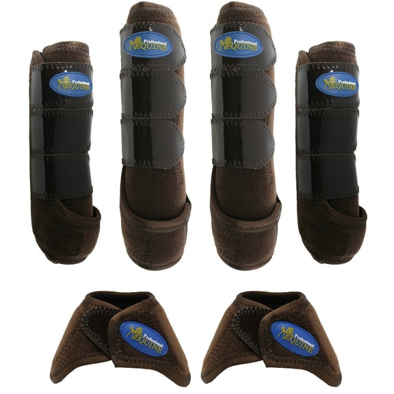 Horse  Medium 4-Pack Professional Equine Sports Medicine Splint Bell Boots 4143D