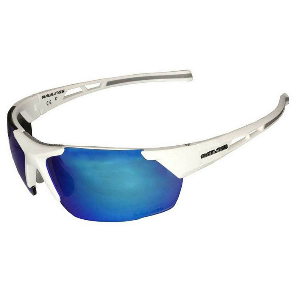Rawlings - Rawlings Mens Athletic Sunglasses Half-Rim White/Blue ...