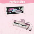 thumbnail image 5 of Pink Piano for 1 2 Year Old Girls, 37 Keys Music Keyboard Toy,Portable Piano with Microphone Music Stand,  Birthday Gift for Kid Age 2-4, 5 of 10