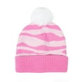 thumbnail image 3 of Berkshire Girls Zebra Print Cable Knit Beanie, Scarf and Glove 3-Piece Set, One Size, 3 of 5