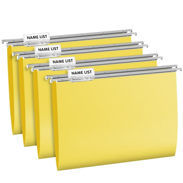 Comix Heavy Duty Plastic Hanging File Folders with Metal Hook, 1/5Cut