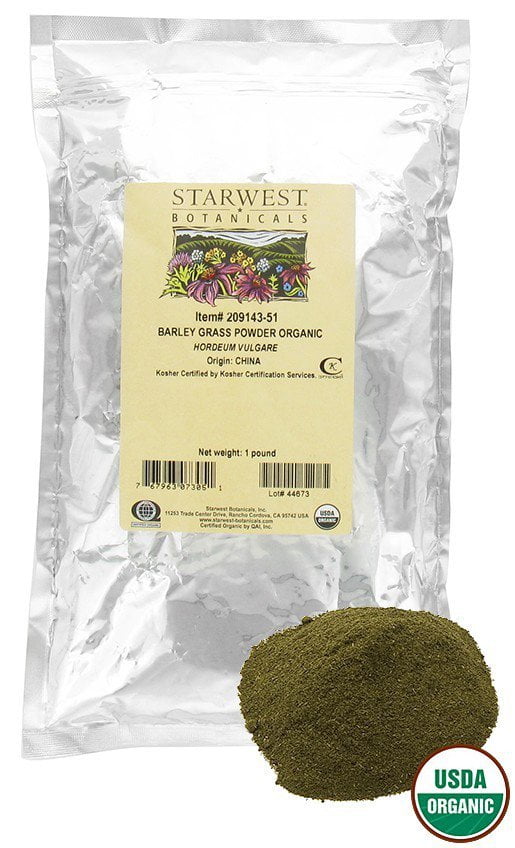 Starwest Botanicals - Bulk Barley Grass Powder Organic - 1 lb
