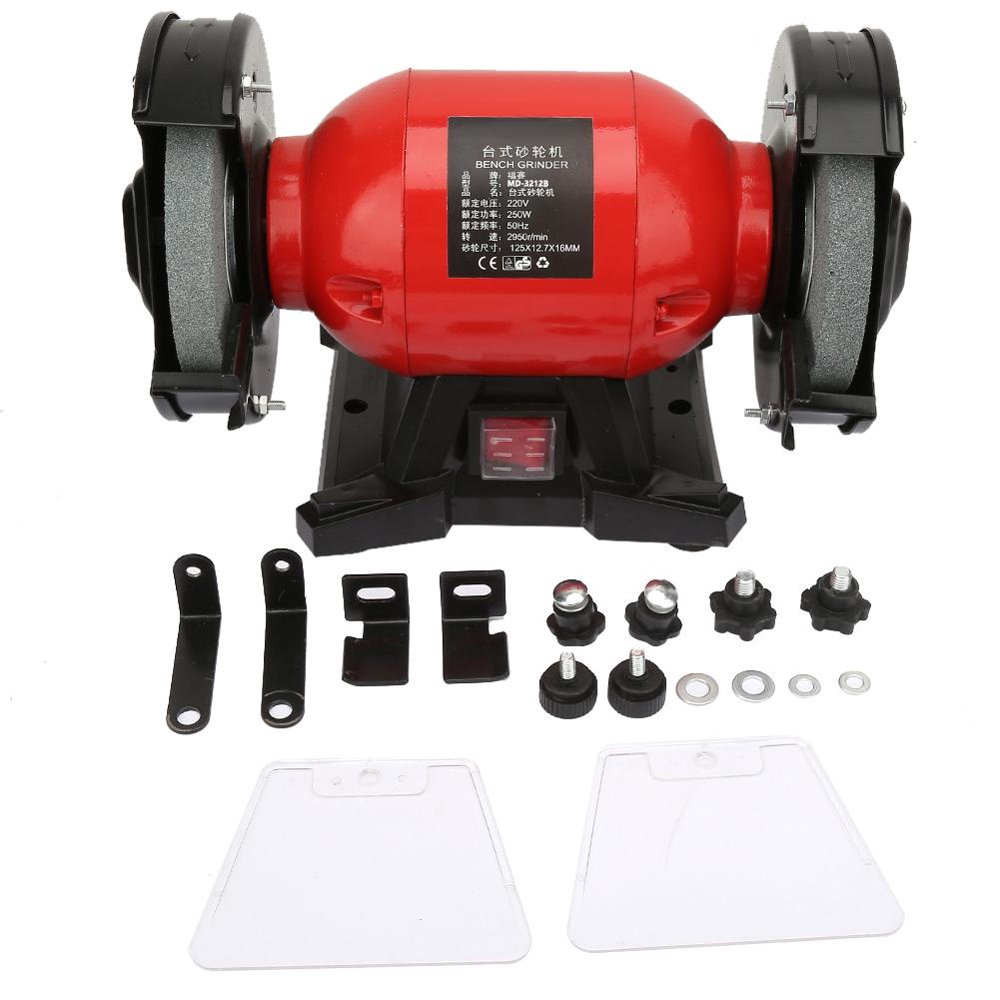 Tebru Heavy Duty 5in Electric Table Grinder Polishing Grinding